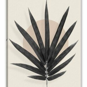 Pixxprint Glasbild Modern Art Botanical - Palme, Modern Art Botanical - Palme (1 St), Leinwandbild fertig bespannt, inkl. Zackenaufhänger