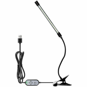 USB-Pflanzenwachstumslampe Sonnenlicht Weiß Vollspektrum-Beleuchtungswinkel Einstellbare Tischklemme Wachstumslampe für Zimmerpflanzen 5 dimmbare
