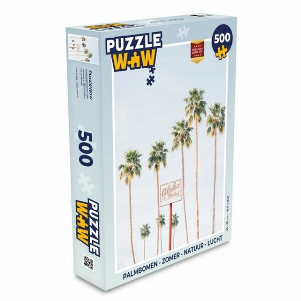 MuchoWow Puzzle Palmen - Sommer - Natur - Himmel, 500 Puzzleteile, Foto-Puzzle, Bilderrätsel, Puzzlespiele, Spielzeug