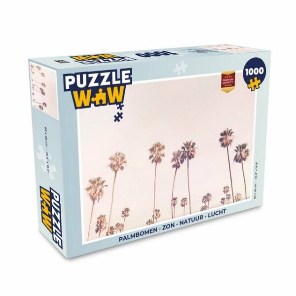 MuchoWow Puzzle Palmen - Sonne - Natur - Himmel, 1000 Puzzleteile, Foto-Puzzle, Bilderrätsel, Puzzlespiele, Klassisch