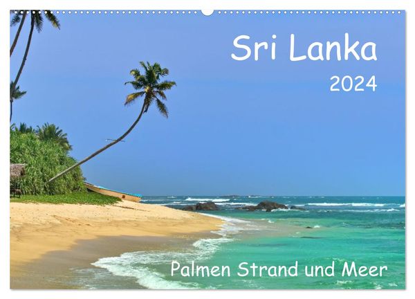 Sri Lanka, Palmen, Strand und Meer (Wandkalender 2024 DIN A2 quer), CALVENDO Monatskalender