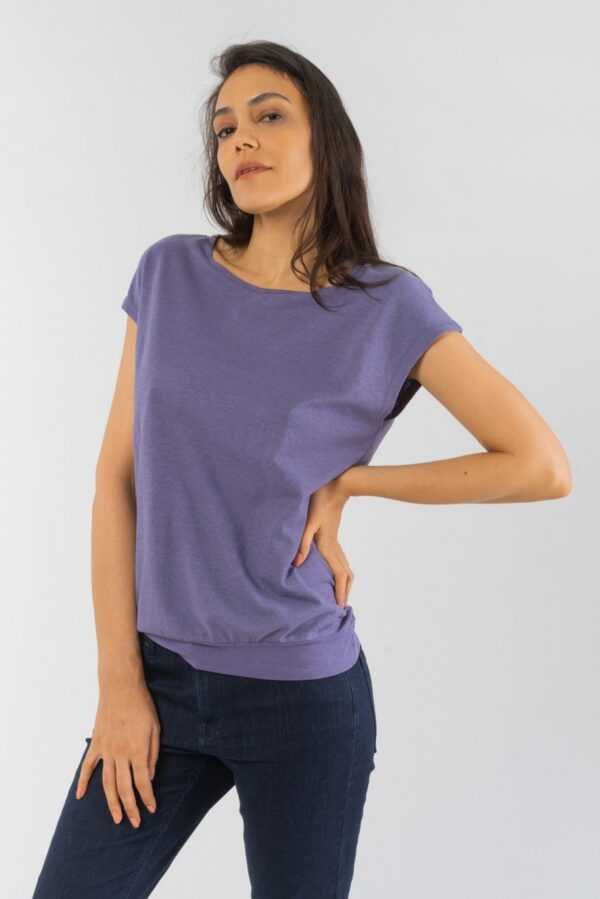 Ärmelloses Yoga T-Shirt aus Hanf & Bio Baumwolle, Leinen & Hanf
