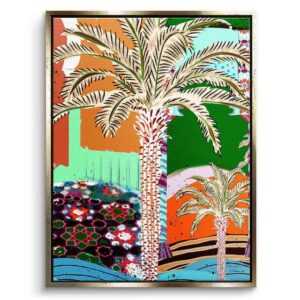 DOTCOMCANVAS® Leinwandbild Colorful Palm Tree, Leinwandbild Colorful Palm Tree Palme abstrakt bunt Wandbild