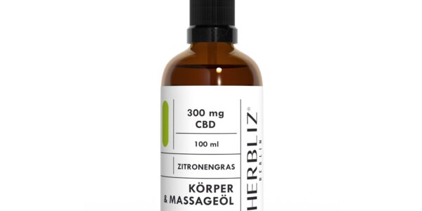 Herbliz Zitronengras CBD Massageöl (Mhd 31.3.2024)