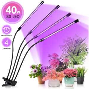 Randaco - Pflanzenlampe Led Vollspektrum,80leds Pflanzenlicht,Clip On Plant Grow Lights Indoor mit 3 Beleuchtungsmodi,Wachstumslampen füR Pflanzen