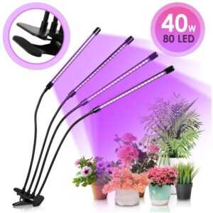 Vingo - Pflanzenlampe Led Vollspektrum,80leds Pflanzenlicht,Clip On Plant Grow Lights Indoor mit 3 Beleuchtungsmodi,Wachstumslampen füR Pflanzen with